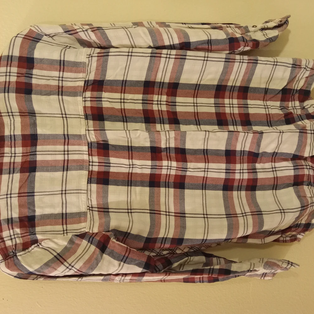 Abercrombie & Fitch Plaid Blouse - Cream and Black - Picture 3 of 6